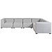 Set Da Giardino Modulare 7 Posti Grigio Chiaro Lato Sinistro Arezzo - Foto miniatura 3