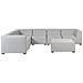 Set Da Giardino Modulare 7 Posti Grigio Chiaro Lato Sinistro Arezzo - Foto miniatura 7