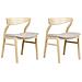 Set Di 2 Sedie Da Pranzo Legno Chiaro E Beige Maroa - Foto miniatura 2