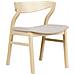 Set Di 2 Sedie Da Pranzo Legno Chiaro E Beige Maroa - Foto miniatura 5