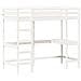Letto Soppalco Con Scrivania Bianco 90x200 Cm Massello Pino - Foto miniatura 1