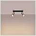 Lampada Da Soffitto Winx 2 Nero /oro Sl. 1383 - Moderno Lampade Da Soffitto Oro Nero 18.5x30x6 Cm - Foto miniatura 4
