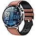 Smartwatch Con Ecg, Cardiofrequenzimetro, Pressione Sanguigna E Contapassi Black And Brown Leather Strap - Foto miniatura 8