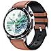 Smartwatch Con Ecg, Cardiofrequenzimetro, Pressione Sanguigna E Contapassi Black And Brown Leather Strap - Foto miniatura 11