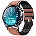 Smartwatch Con Ecg, Cardiofrequenzimetro, Pressione Sanguigna E Contapassi Black And Brown Leather Strap - Foto miniatura 12