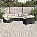 Set Divani Da Giardino 11 Pz Con Cuscini In Polyrattan Nero - Foto miniatura 1