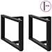 Gambe Tavolino Da Caffè A T 2 Pz Nero 60x25x(42-43) Cm Acciaio - Foto miniatura 3