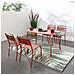 Bergame Set Di 4 Sedie Tavolo Da Pranzo In Terracotta - Foto miniatura 2