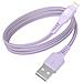 Cavo Di Ricarica E Trasferimento Usb-a /lightning 2,4a Fastcharge 12w 1,2m, Viola - Foto miniatura 1