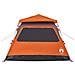 Tenda a Cupola 4 Persone Grigio e Arancione a Rilascio Rapido - Foto miniatura 7