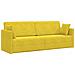 Divano Letto 2-in-1 Giallo 213x144x60 cm in Velluto - Foto miniatura 1