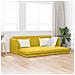 Divano Letto 2-in-1 Giallo 213x144x60 cm in Velluto - Foto miniatura 2