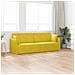 Divano Letto 2-in-1 Giallo 213x144x60 cm in Velluto - Foto miniatura 3
