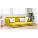 Divano Letto 2-in-1 Giallo 213x144x60 cm in Velluto - Foto miniatura 4