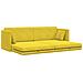 Divano Letto 2-in-1 Giallo 213x144x60 cm in Velluto - Foto miniatura 5