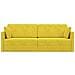 Divano Letto 2-in-1 Giallo 213x144x60 cm in Velluto - Foto miniatura 6