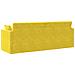 Divano Letto 2-in-1 Giallo 213x144x60 cm in Velluto - Foto miniatura 8