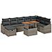Set di Sofà da Giardino a 9 Pezzi con Cuscini Grigio Rattan Sintetico - Foto miniatura 1