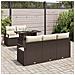Set Divano Giardino  6 Pezzi con Cuscini Marrone in Polyrattan, Divano Giardino  2 Posti con Cuscini Marrone in Polyrattan - Foto miniatura 3
