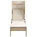Lettino Prendisole con Baldacchino Beige in Polyrattan - Foto miniatura 4