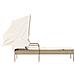 Lettino Prendisole con Baldacchino Beige in Polyrattan - Foto miniatura 5