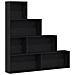 Libreria/Paravento Nero Rovere 155x24x160cm Legno Ingegnerizzato - Foto miniatura 1