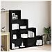 Libreria/Paravento Nero Rovere 155x24x160cm Legno Ingegnerizzato - Foto miniatura 2