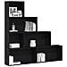 Libreria/Paravento Nero Rovere 155x24x160cm Legno Ingegnerizzato - Foto miniatura 3