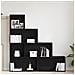 Libreria/Paravento Nero Rovere 155x24x160cm Legno Ingegnerizzato - Foto miniatura 4