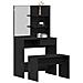 Set Tavolo da Trucco Rovere nero 74.5 x 40 x 141 cm - Foto miniatura 3