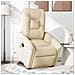 Poltrona Alzapersona Reclinabile Crema in Tessuto - Foto miniatura 2