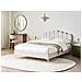 Letto Velluto Sauvian 140 X 200 Cm Bianco Sporco - Foto miniatura 1