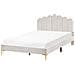 Letto Velluto Sauvian 140 X 200 Cm Bianco Sporco - Foto miniatura 2