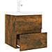 Mobile Bagno con Lavabo Integrato Rovere Fumo Legno Multistrato - Foto miniatura 4