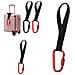 Set Da 2 Ganci Da Viaggio Con Moschettone In Alluminio E Cinturino In Nylon Red - Foto miniatura 3