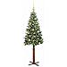 Albero di Natale snodato con 150 LED con supporto Verde 150 cm - Foto miniatura 3