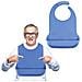 Bavaglino In Silicone Per Adulti Extra Large Con Tasca Raccogli Pappa - Riutilizzabile E Impermeabile Blue - Foto miniatura 2