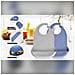 Bavaglino In Silicone Per Adulti Extra Large Con Tasca Raccogli Pappa - Riutilizzabile E Impermeabile Blue - Foto miniatura 5