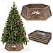 Copertura albero di Natale in legno con renna decorativa - Foto miniatura 2