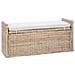 Panchina con contenitore Naturale 110 x 40 x 50 cm Rattan - Foto miniatura 1