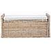 Panchina con contenitore Naturale 110 x 40 x 50 cm Rattan - Foto miniatura 5