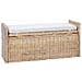 Panchina con contenitore Naturale 110 x 40 x 50 cm Rattan - Foto miniatura 7