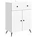 Credenza Bianco Lucido 66 x 34,5 x 90 cm Legno ingegnerizzato - Foto miniatura 1