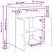 Credenza Bianco Lucido 66 x 34,5 x 90 cm Legno ingegnerizzato - Foto miniatura 8