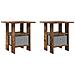 Comodino 2 pcs Rovere fumé 41 x 40 x 45 cm Legno multistrato - Foto miniatura 1
