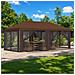 Copertura Gazebo con Pareti Laterali 6 x 3 m Marrone Poliestere - Foto miniatura 2