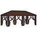 Copertura Gazebo con Pareti Laterali 6 x 3 m Marrone Poliestere - Foto miniatura 4