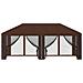 Copertura Gazebo con Pareti Laterali 6 x 3 m Marrone Poliestere - Foto miniatura 5