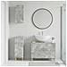 Set di armadietti da bagno in 3 pezzi DELFT Grigio Cemento - Foto miniatura 4
