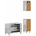 Set di armadietti da bagno in 3 pezzi DELFT Grigio Cemento - Foto miniatura 9